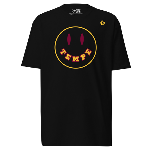 Tempe Smiley Face Mulli USA Tee Black Front