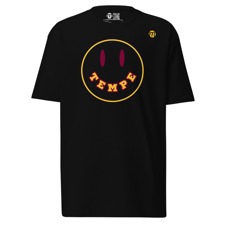 Tempe Smiley Face Mulli USA Tee Black Front