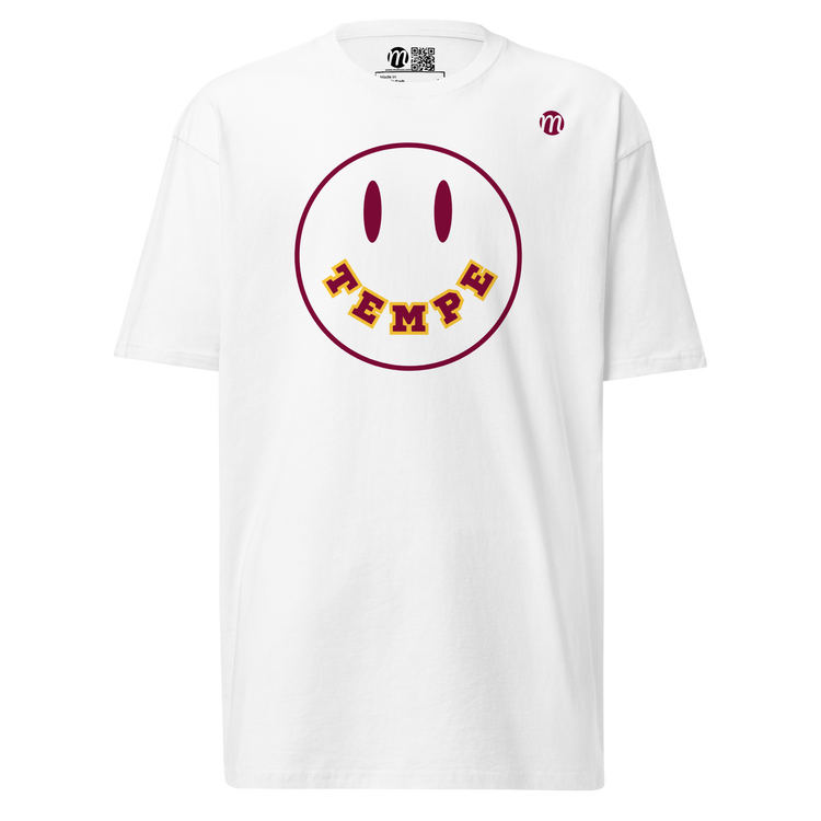 Tempe Smiley Face Mulli USA Tee White Front