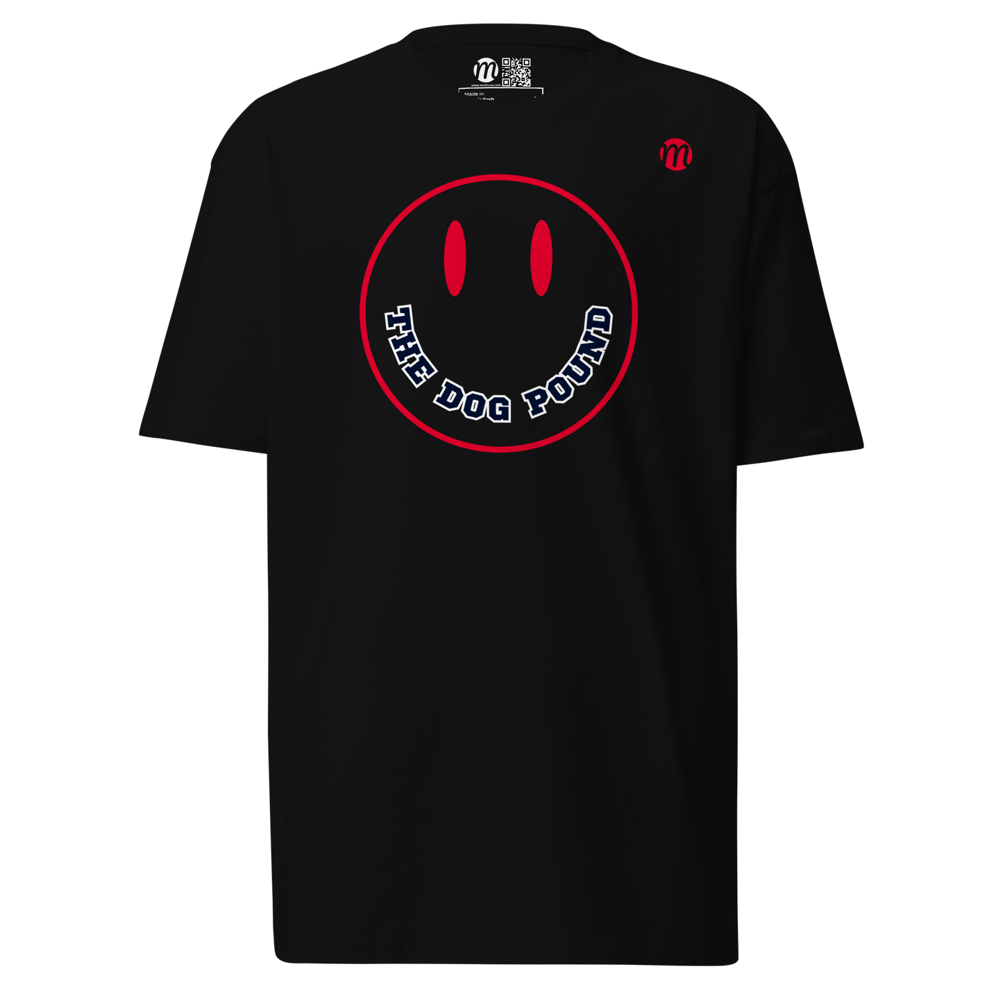 The Dog Pound Smiley Face Mulli USA Tee Black Front