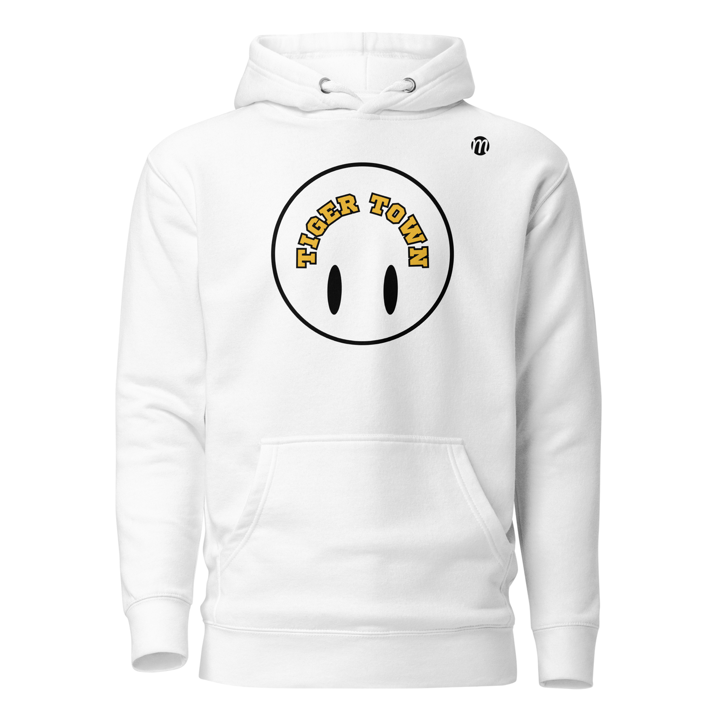 Tiger Town Smiley Face Flipped Mulli USA Hoodie White