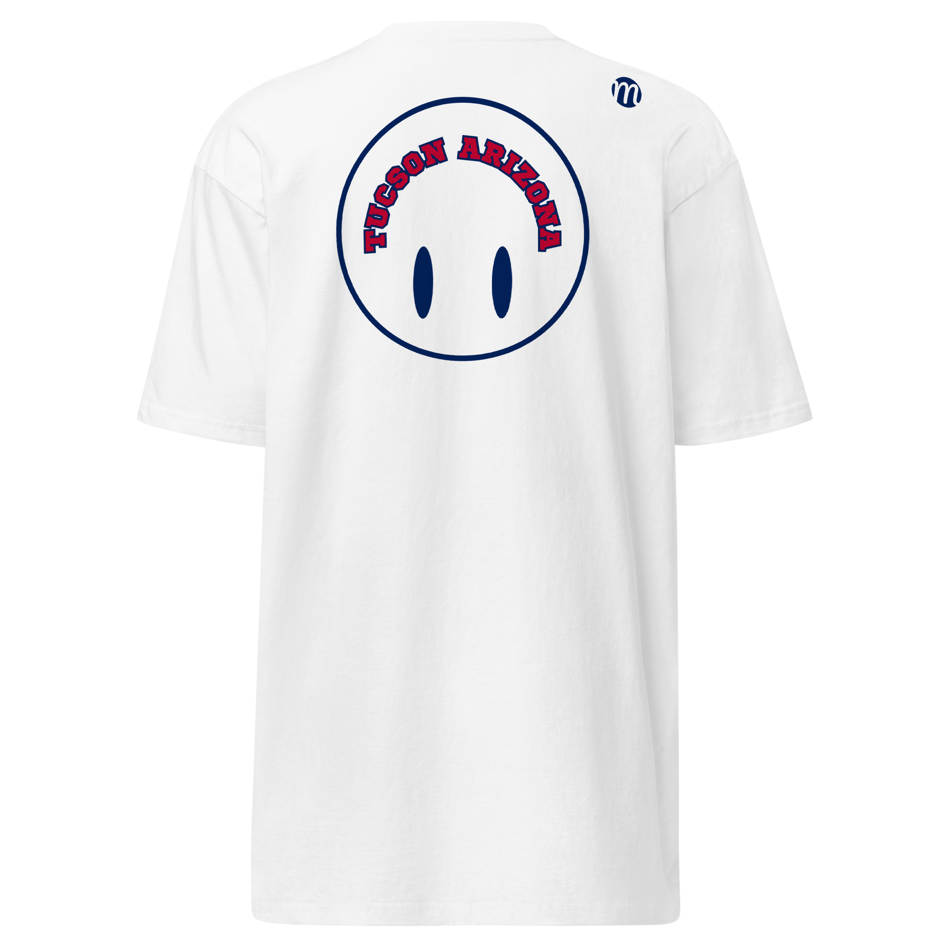 Tucson Arizona Smiley Face Flipped Mulli USA Tee White Back