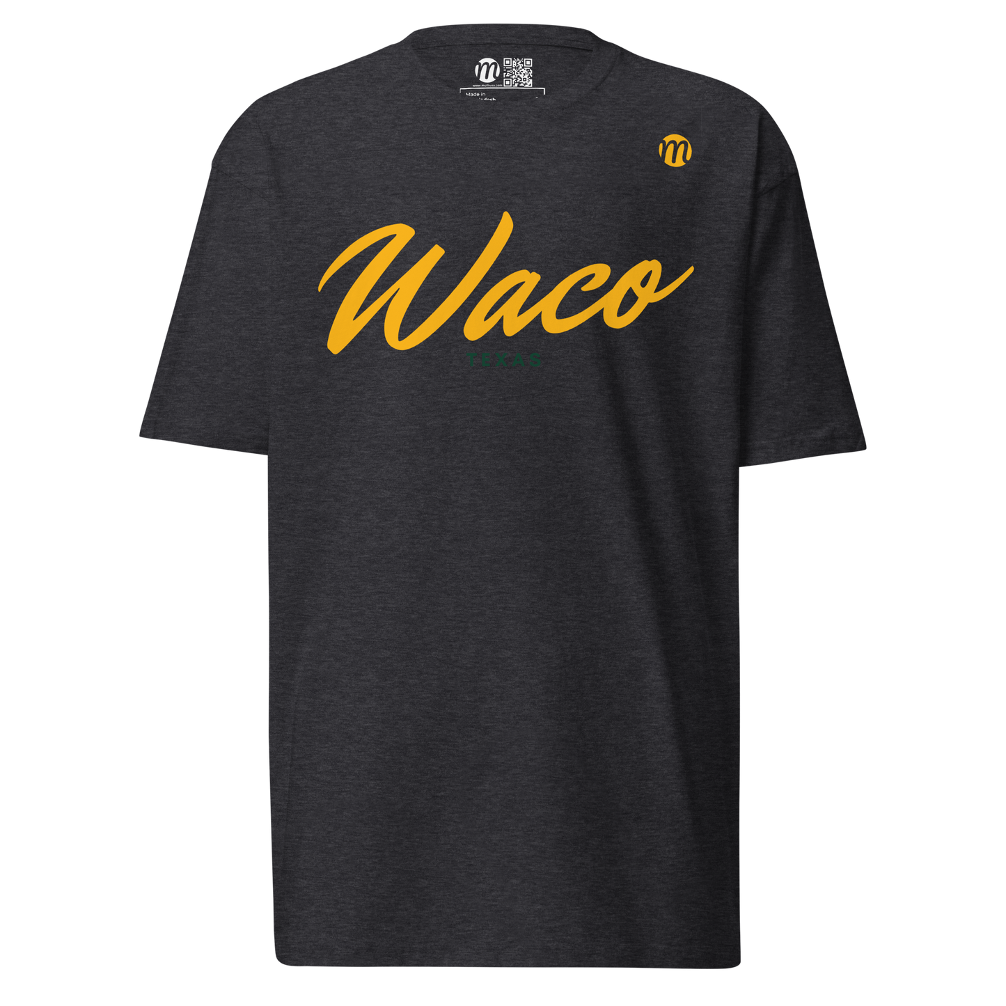 Waco Texas Mulli USA Tee Charcoal Heather Front 