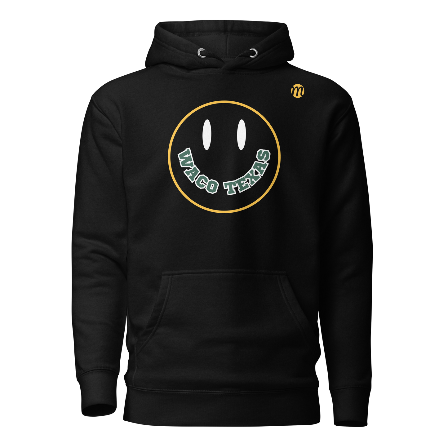 Waco Texas Smiley Face Mulli USA Hoodie Black 