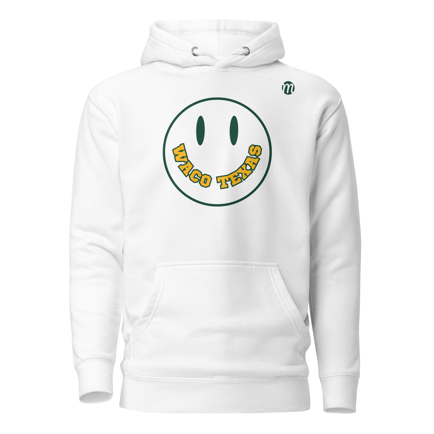 Waco Texas Smiley Face Mulli USA Hoodie White 