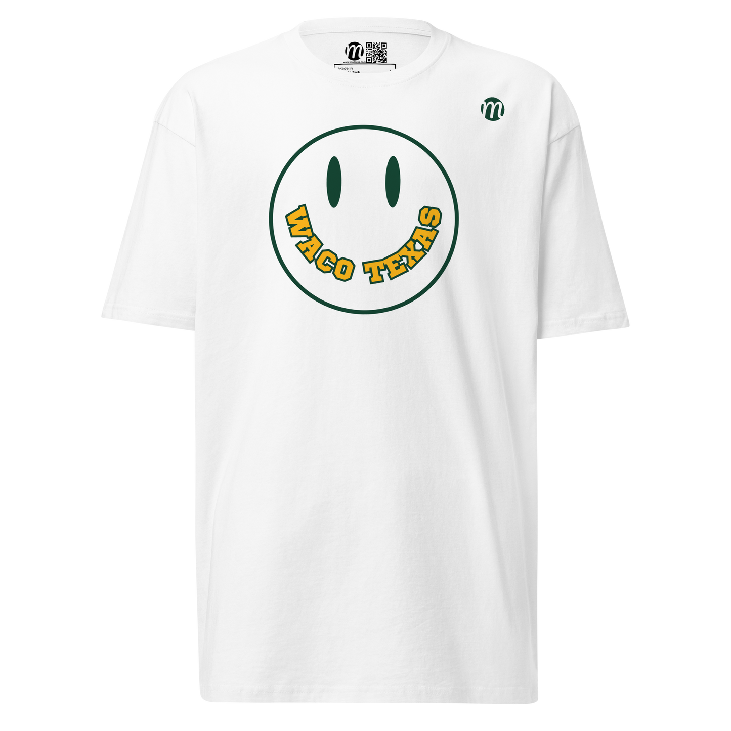 Waco Texas Smiley Face Mulli USA Tee White 