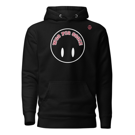 Woo Pig Sooie Smiley Face Flipped Mulli USA Hoodie Black Front