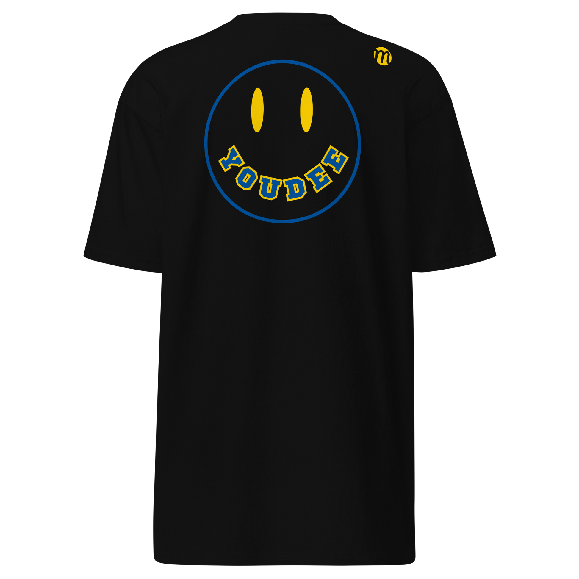 YouDee Smiley Face Mulli USA Tee Black Back