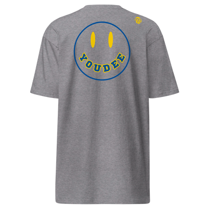 YouDee Smiley Face Mulli USA Tee Carbon Grey Back