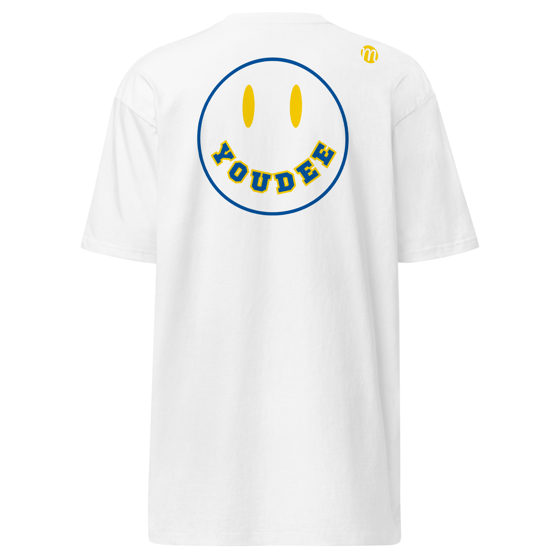 YouDee Smiley Face Mulli USA Tee White Back