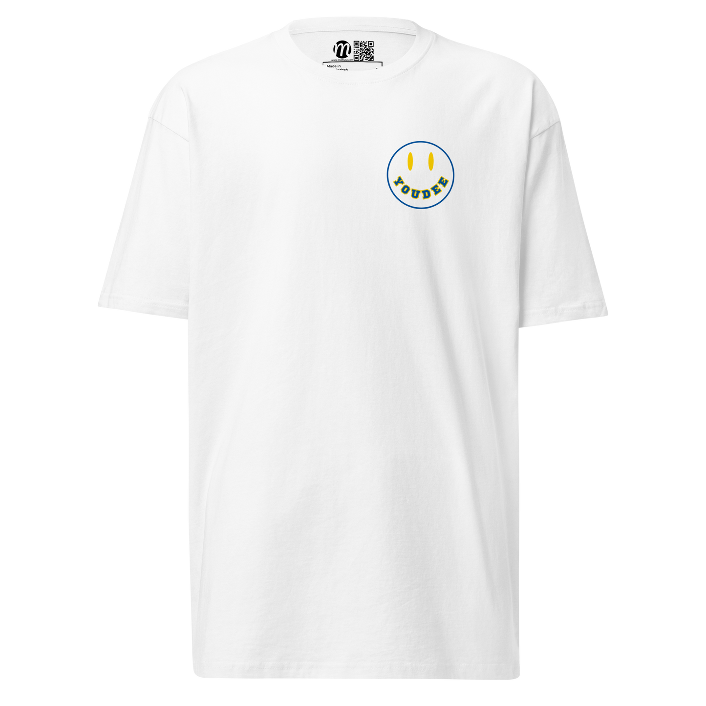 YouDee Smiley Face Mulli USA Tee White Front