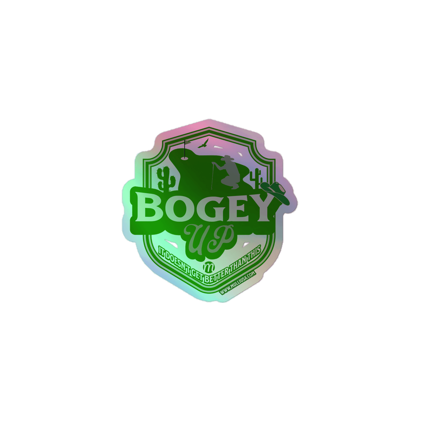 Bogey Up - Holographic Sticker - Mulli USA