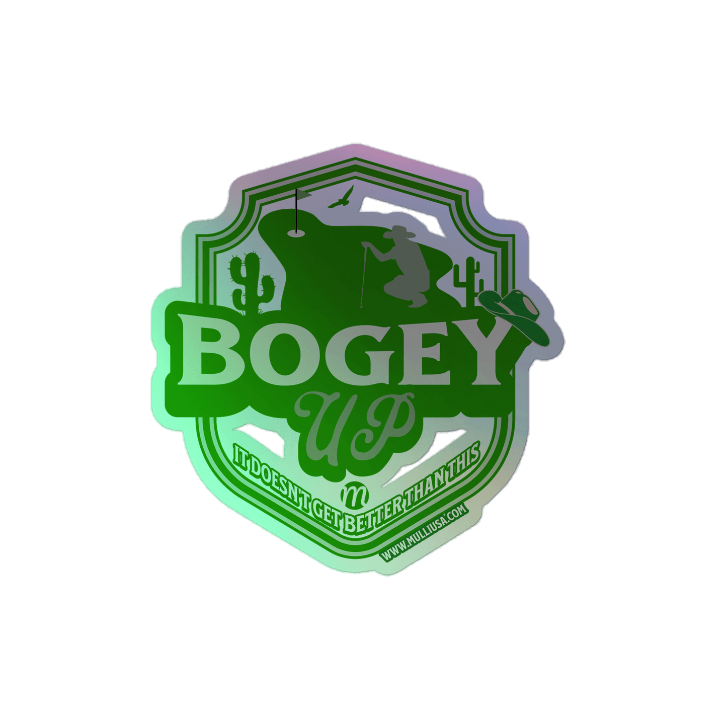 Bogey Up - Holographic Sticker - Mulli USA