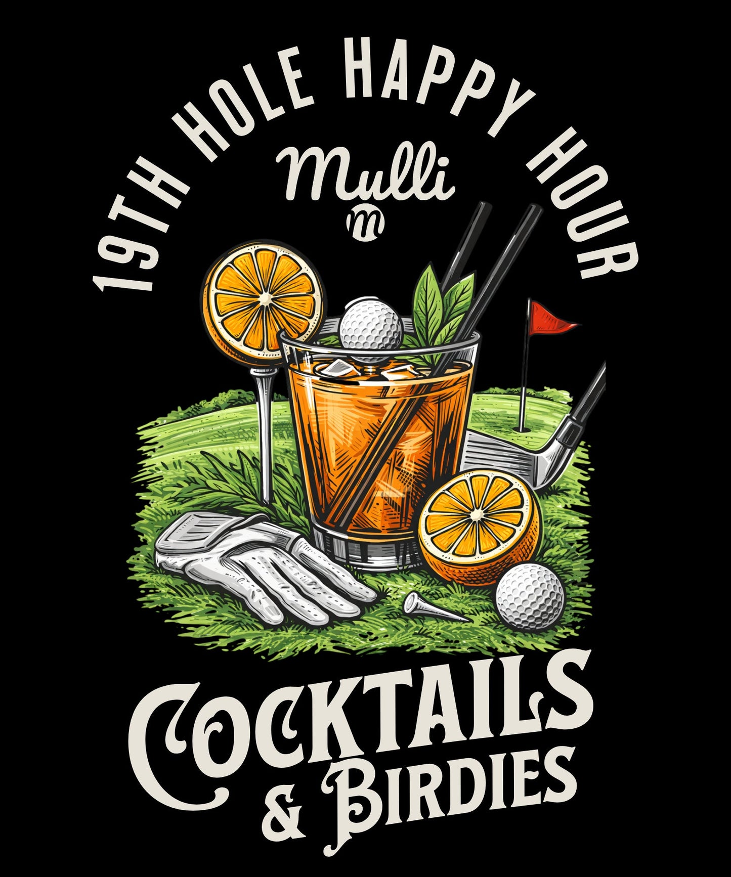 Mulli ShieldTec™ Golf Tee – Cocktails & Birdies - Mulli USA